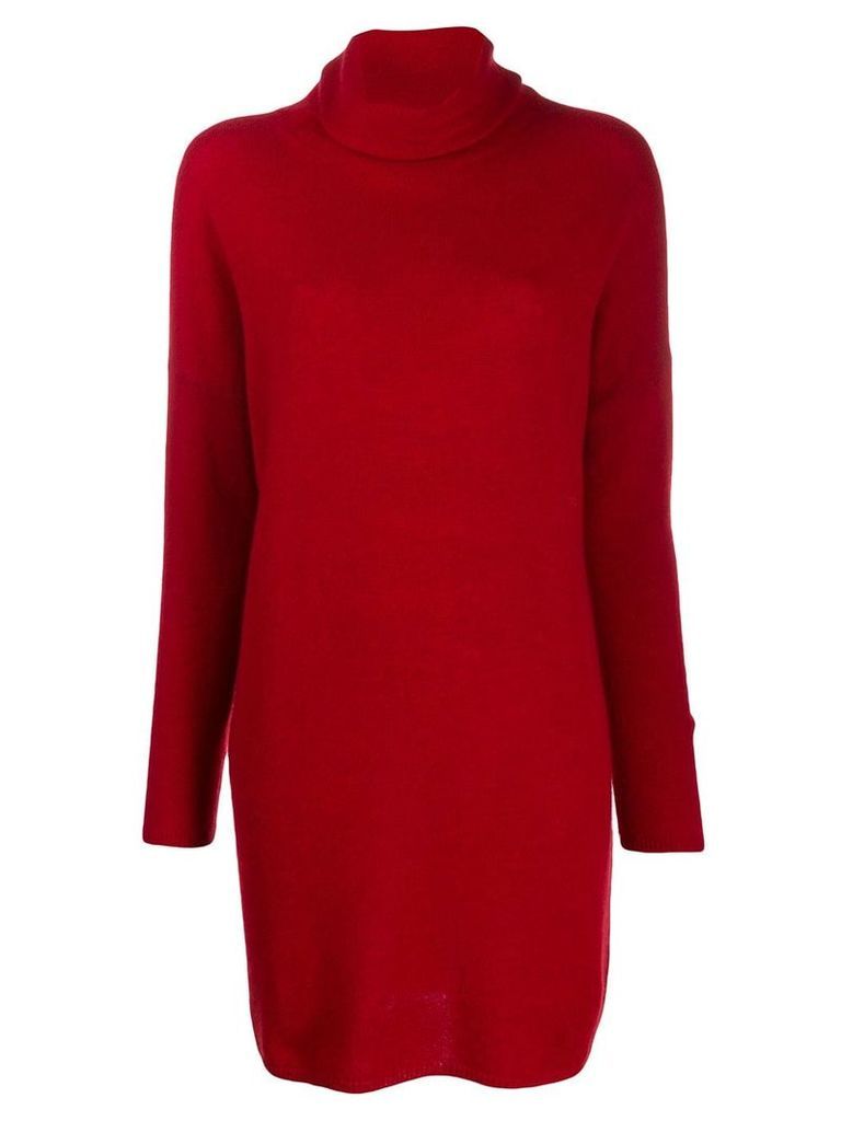 Sminfinity knit turtleneck dress - Red