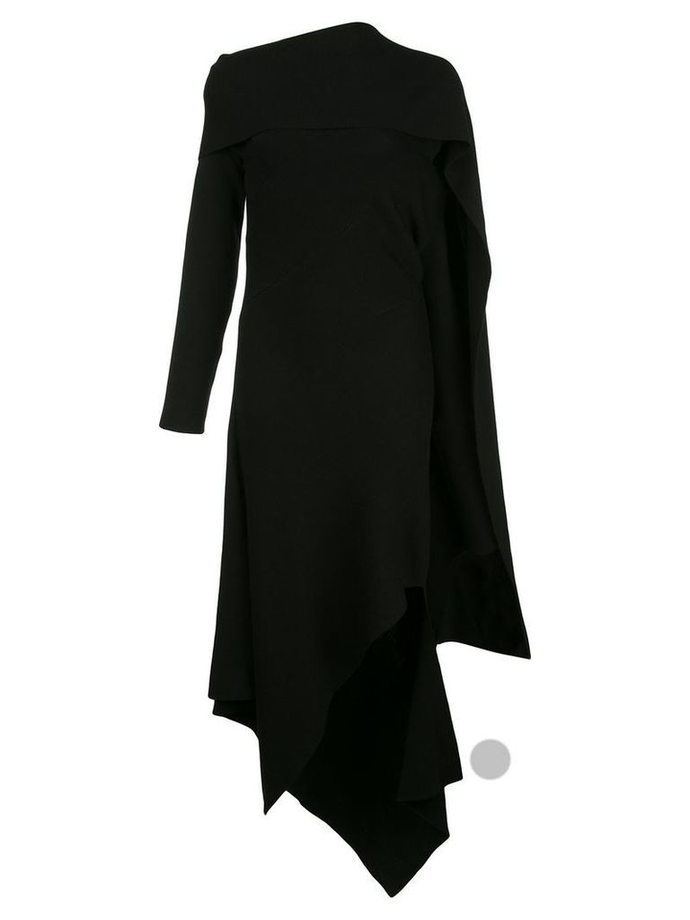 Monse draped detail knitted dress - Black