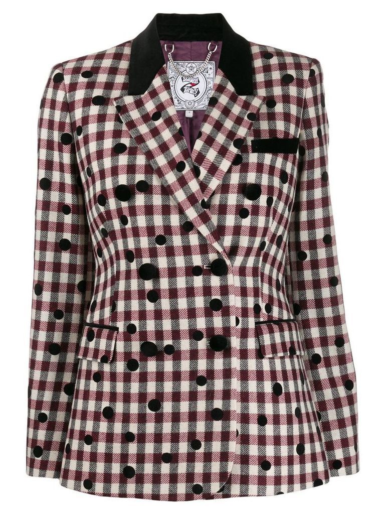 Tommy Hilfiger x Zendaya check double breasted blazer - Red
