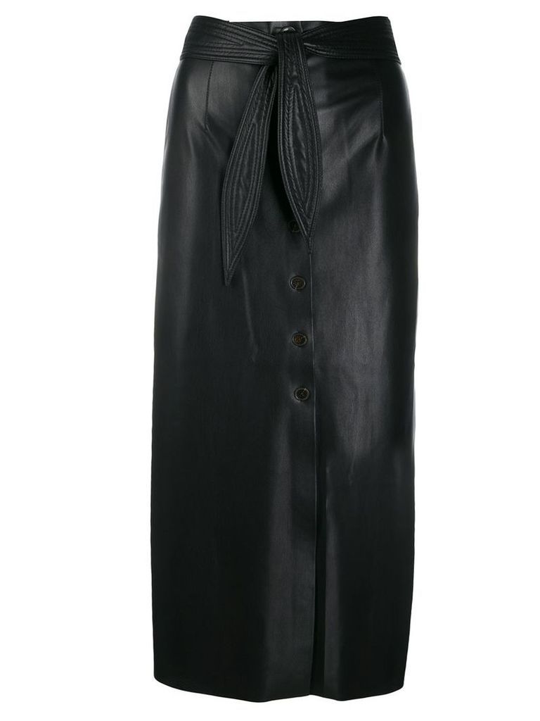 Nanushka faux leather midi skirt - Black