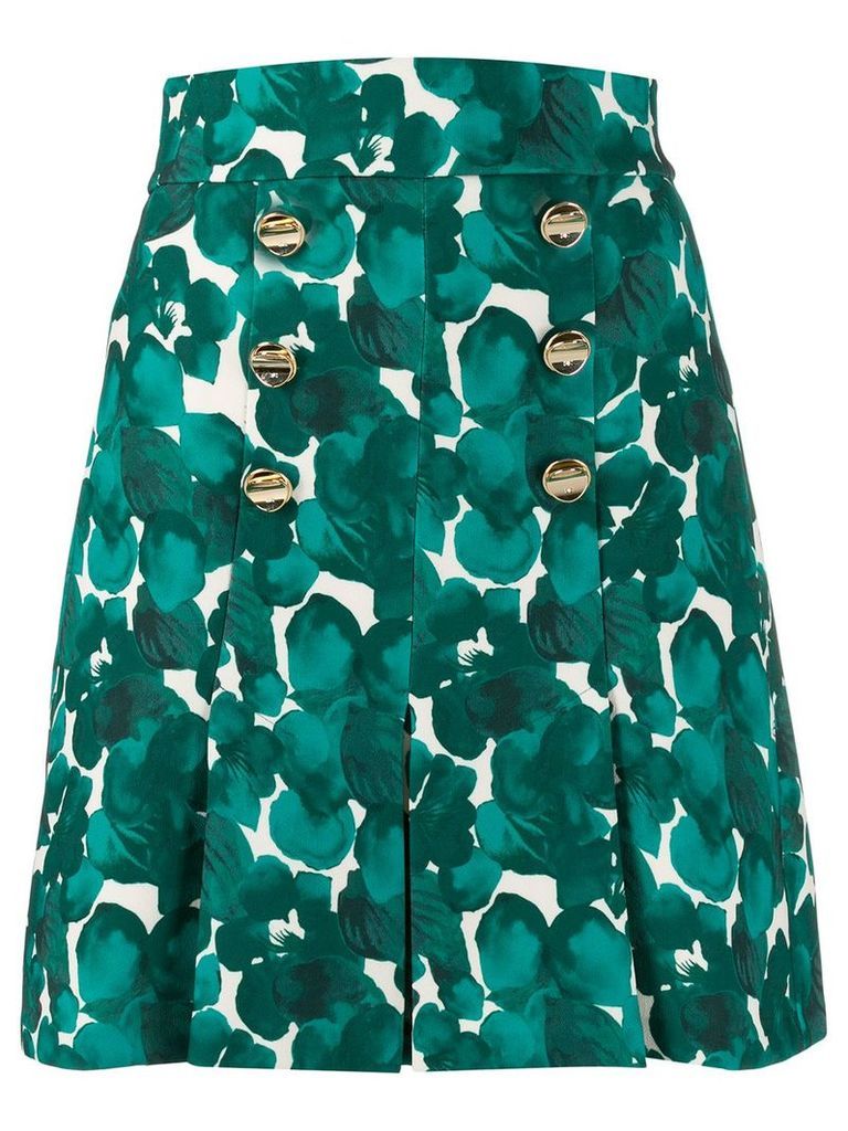 Elisabetta Franchi floral print short skirt - Green
