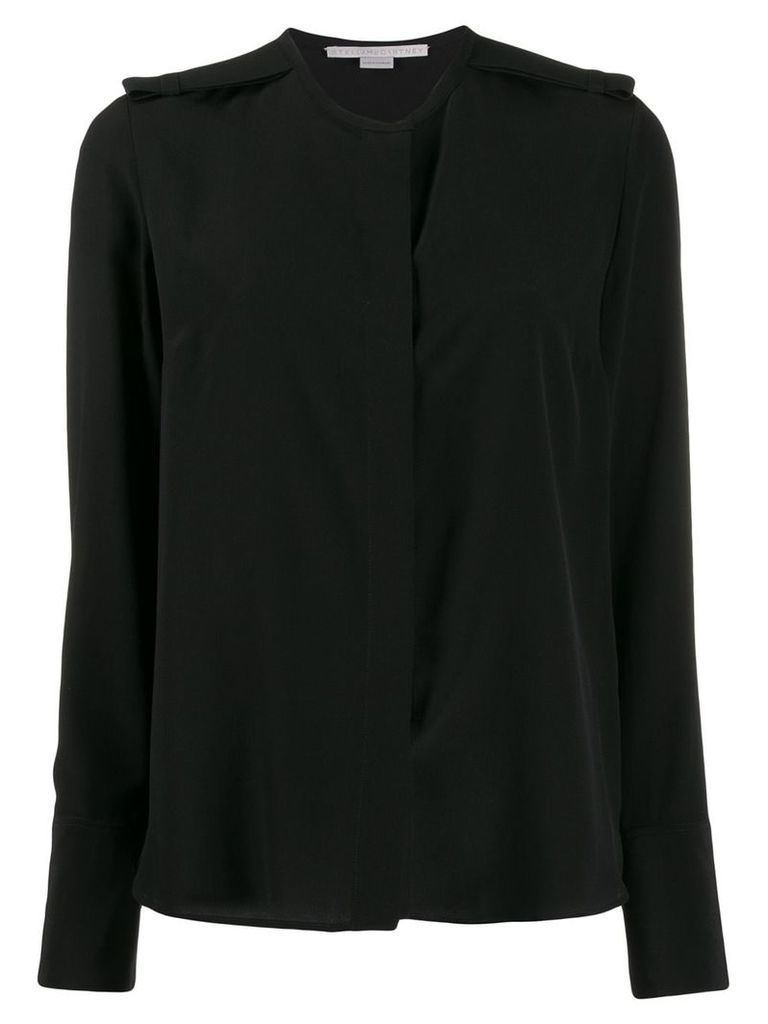 Stella McCartney epaulette long-sleeve blouse - Black