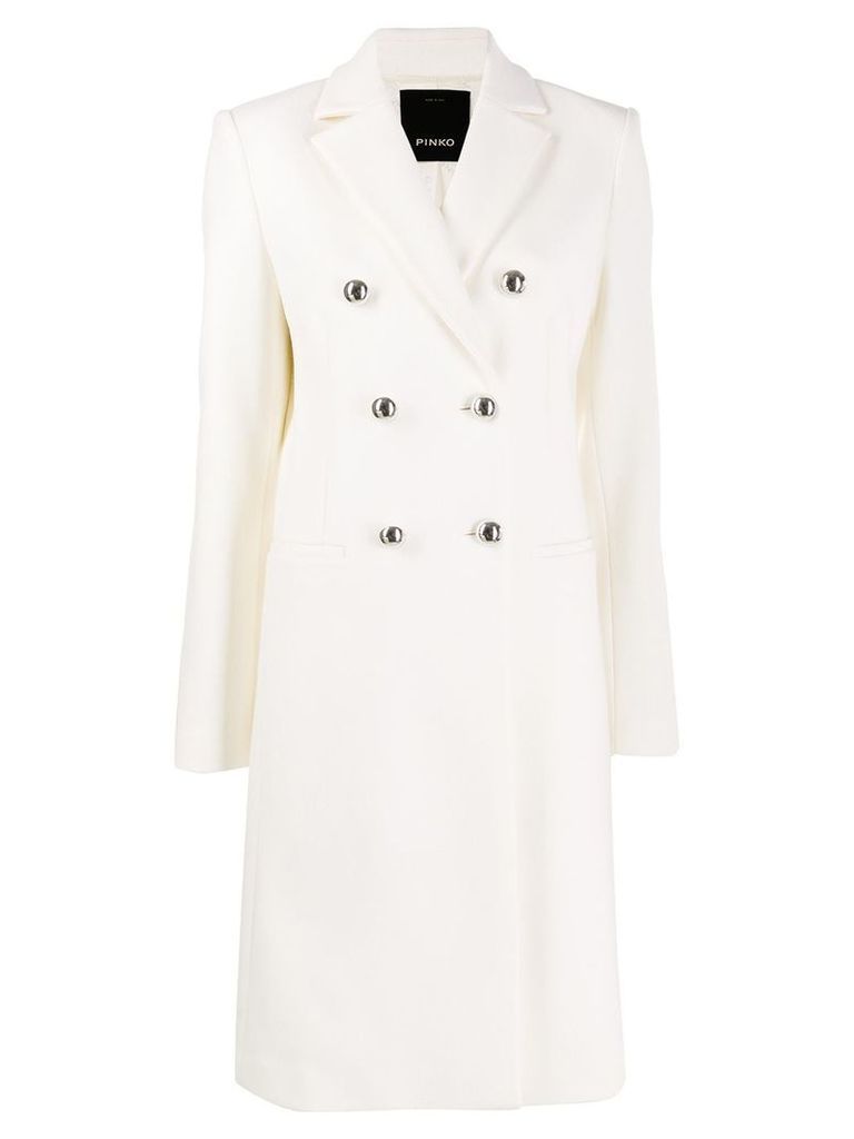 Pinko fitted double-breasted coat - NEUTRALS