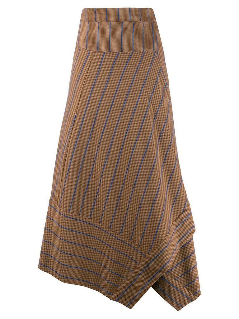 Alysi striped print skirt - Brown