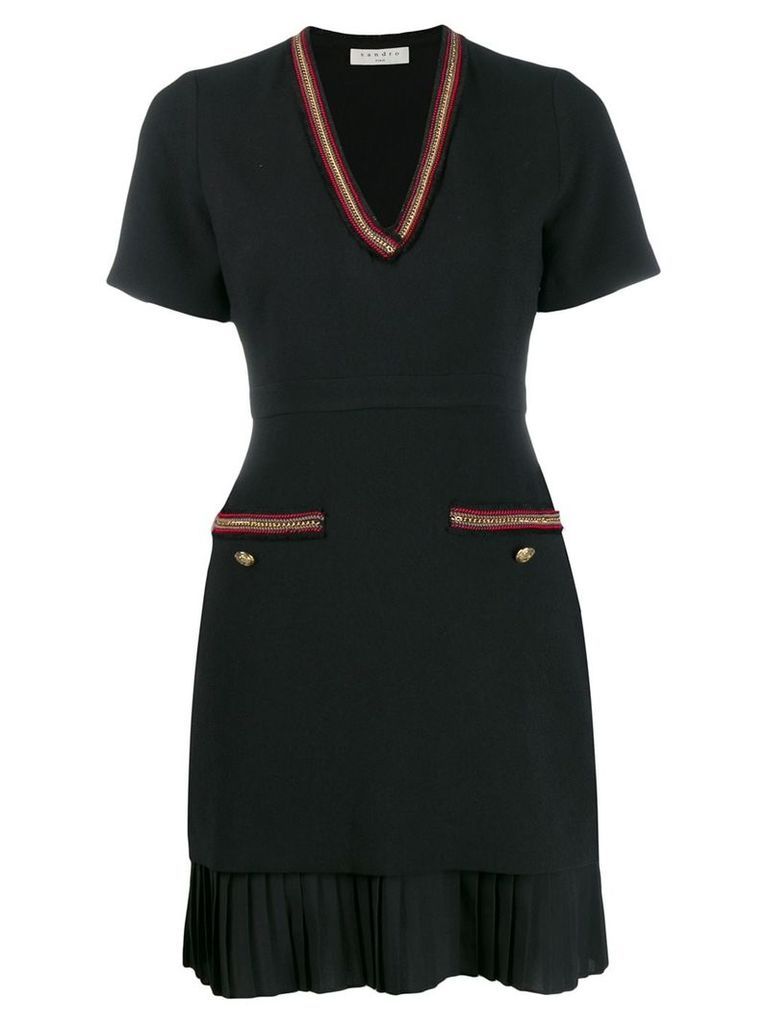 Sandro Paris short-sleeved mini dress - Black