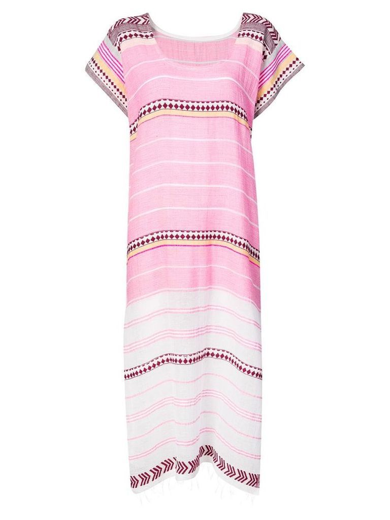 lemlem Luchia striped-jacquard dress - PINK
