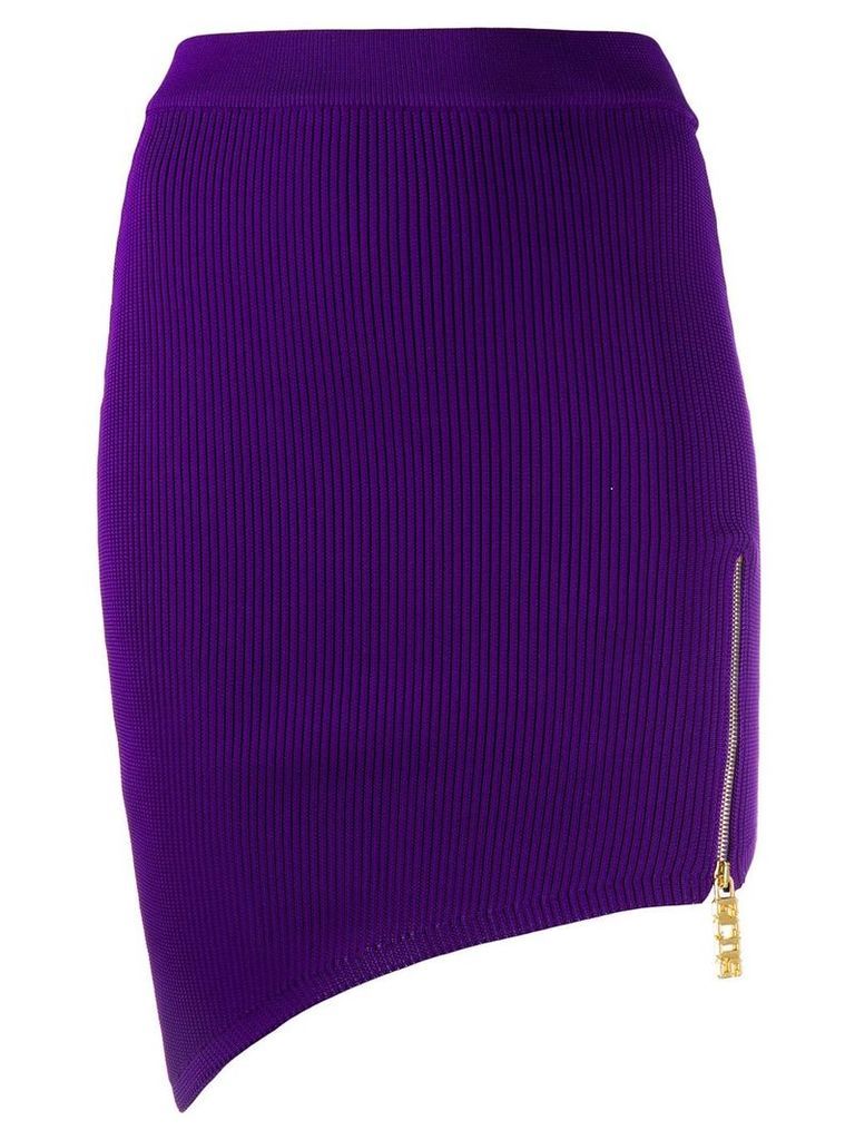 Gcds asymmetric zip detail skirt - Purple