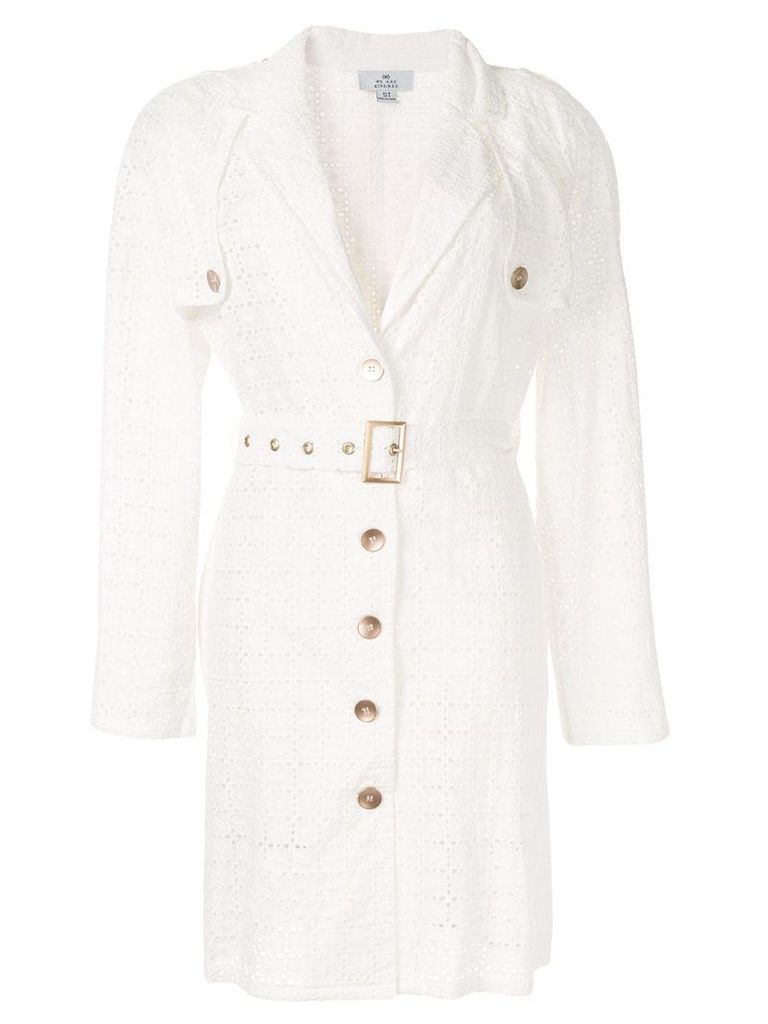 We Are Kindred Lulu embroidered trench coat - White