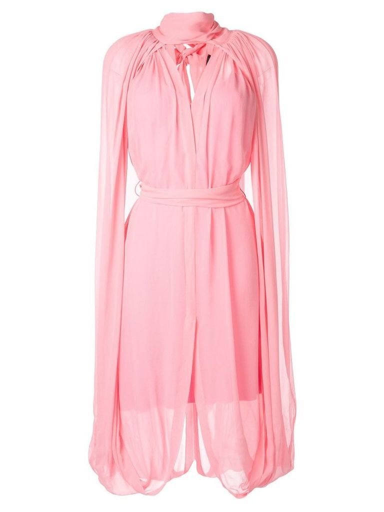 Kitx cape-detailed midi dress - PINK