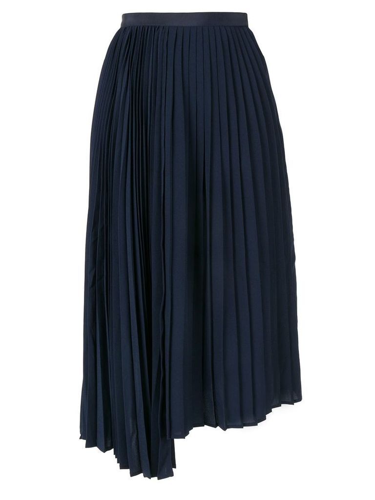 Le Ciel Bleu Georgette asymmetric skirt - Blue