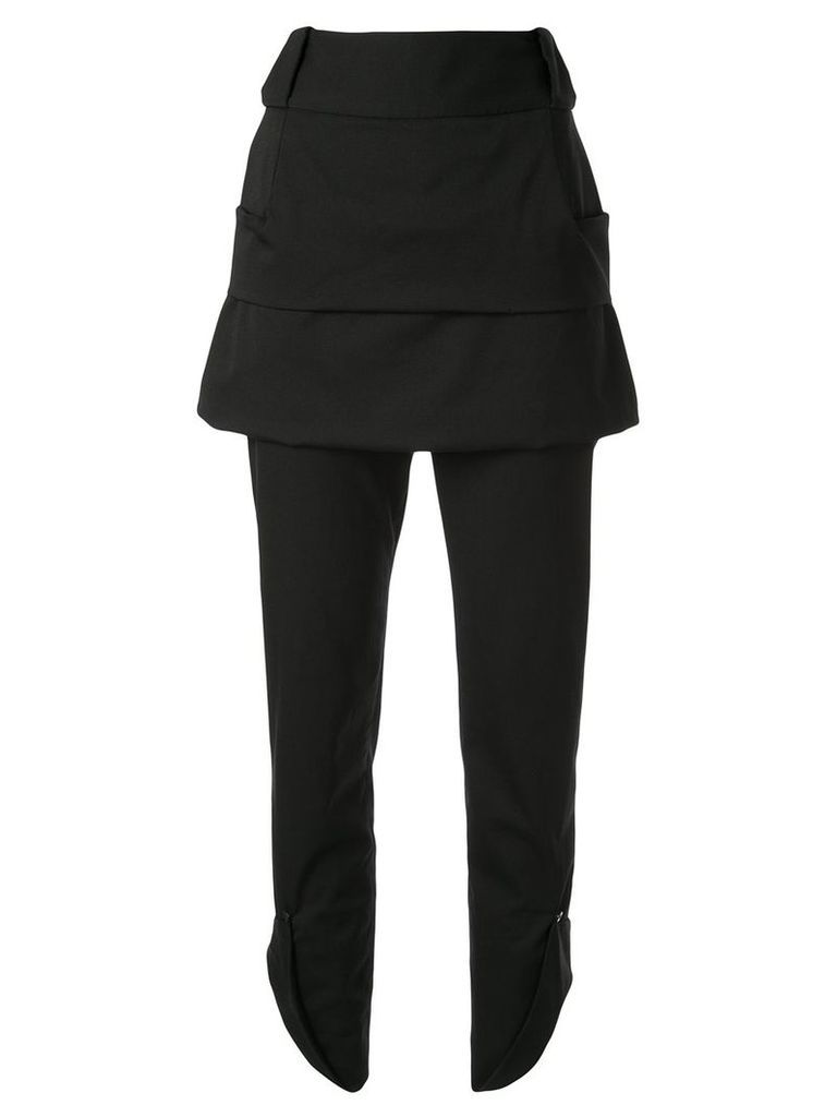 Kitx Ember skirt-layer trousers - Black