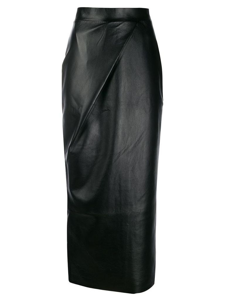 Matériel high-waisted textured skirt - Black