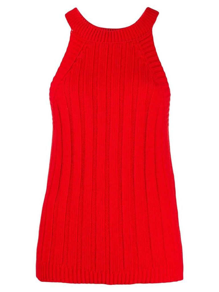 Jejia knitted ribbed top - Red