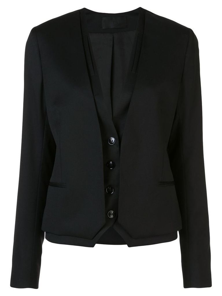 RtA double layer single-breasted blazer - Black