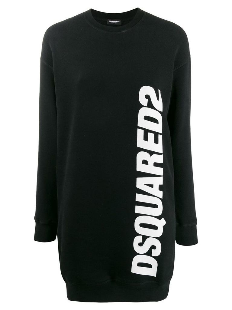 Dsquared2 logo print sweater dress - Black