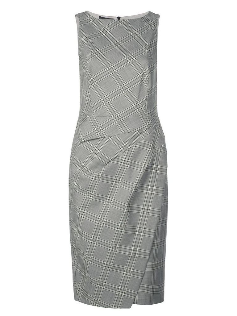 Narciso Rodriguez checkered fitted dress - Grey