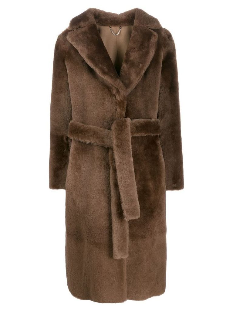 Desa 1972 longline coat - Brown