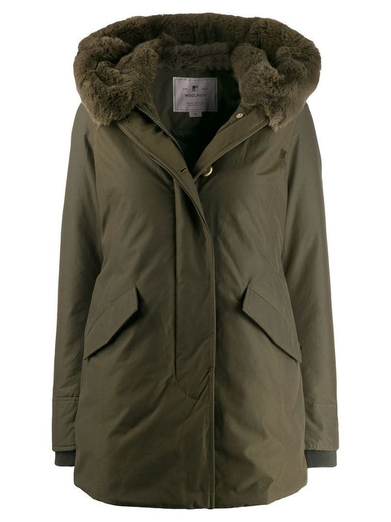 Woolrich hooded parka coat - Green