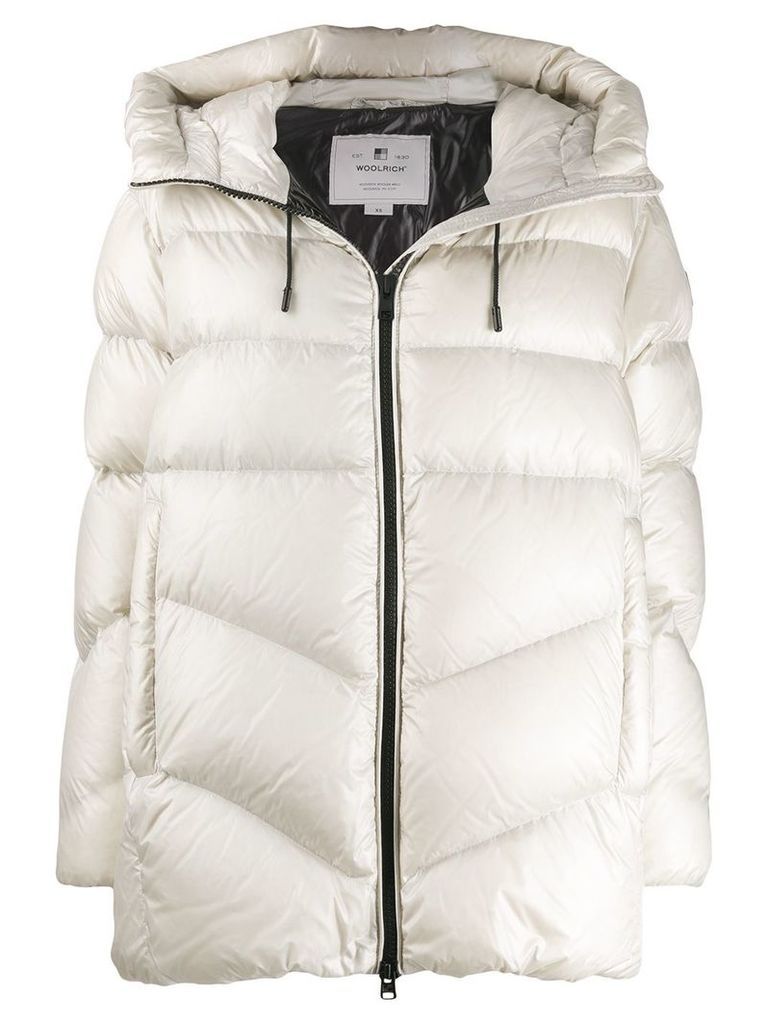 Woolrich hooded padded coat - White