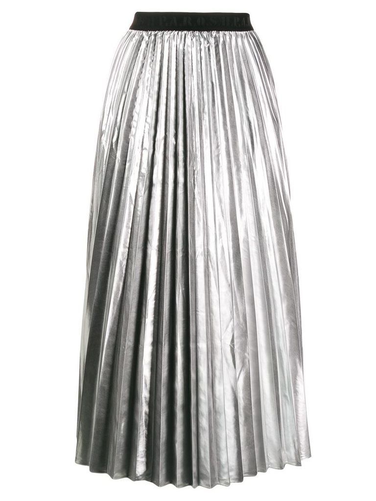 P.A.R.O.S.H. pleated midi skirt - Silver