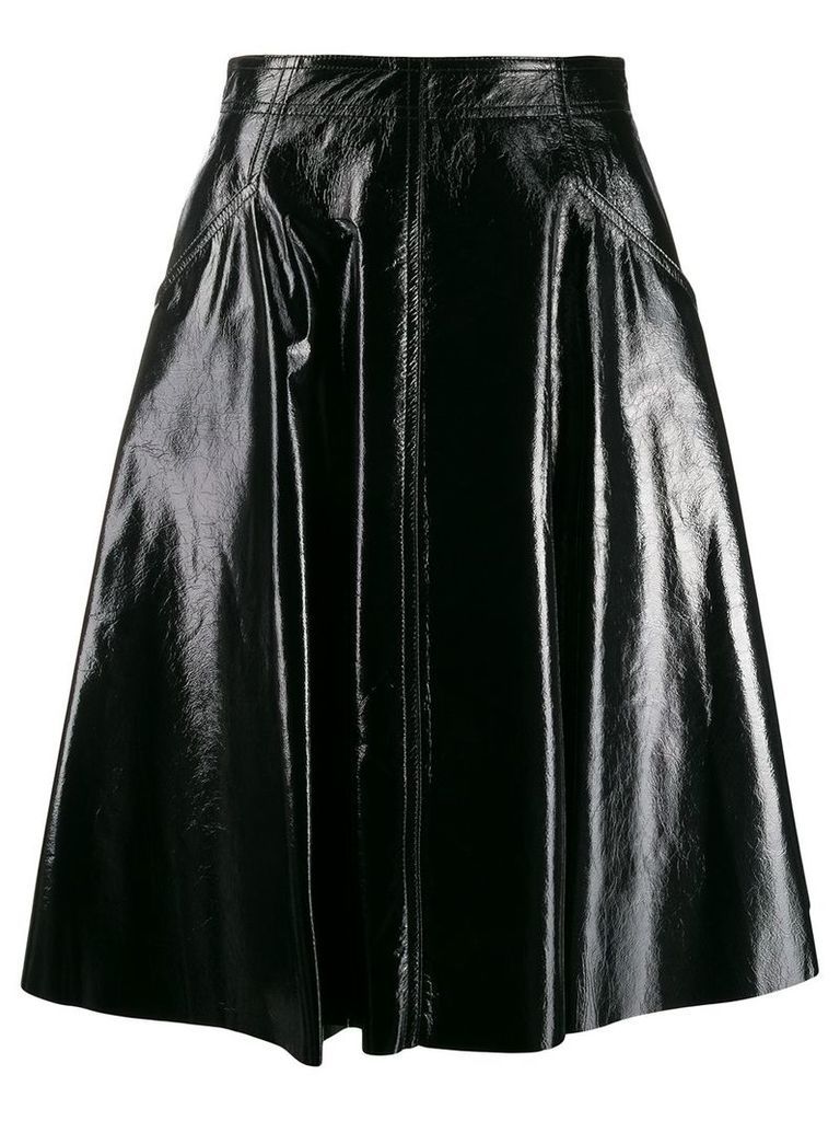 Drome A-line leather skirt - Black