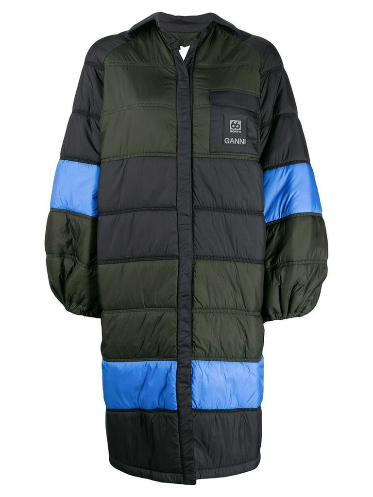 GANNI x 66º North quilted oversized jacket - Blue