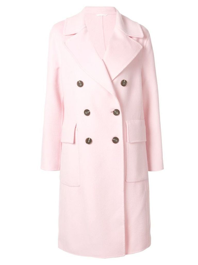 CK Calvin Klein double-breasted coat - PINK