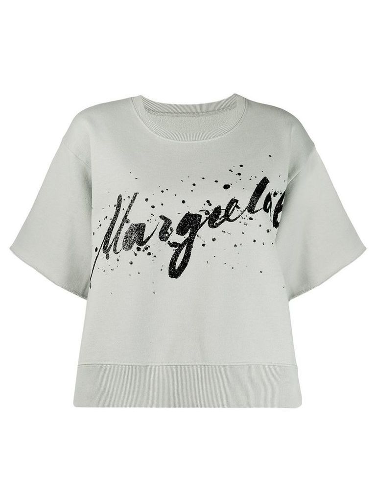 MM6 Maison Margiela graphic logo print T-shirt - Blue