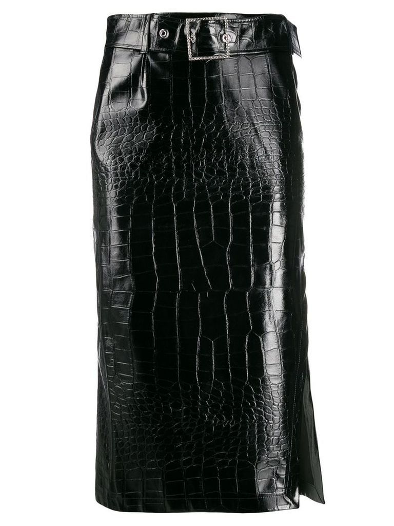 Pinko varnished fitted skirt - Black