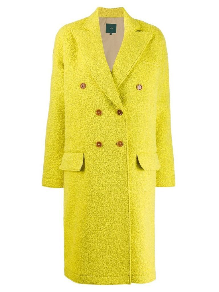 Jejia fitted double-breasted coat - Yellow
