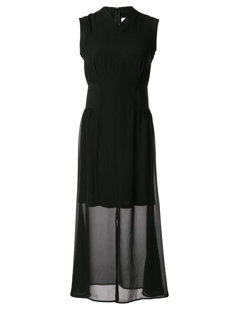 CK Calvin Klein layered georgette dress - Black