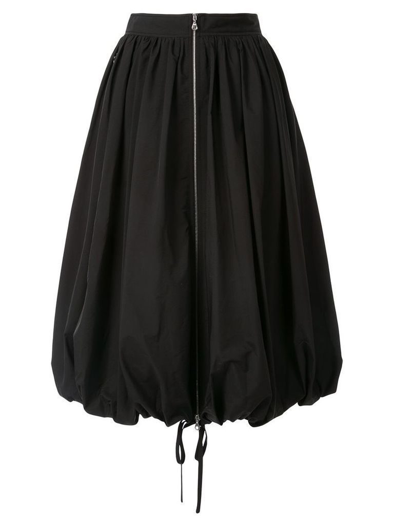 Goen.J zip-embellished balloon taffeta skirt - Black