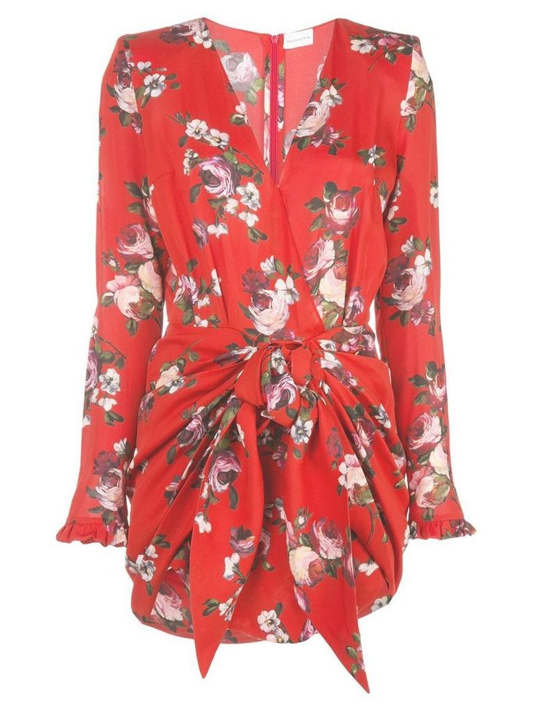 Magda Butrym floral fitted wrap dress - Red