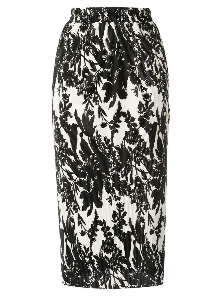Goen.J floral print skirt - Black