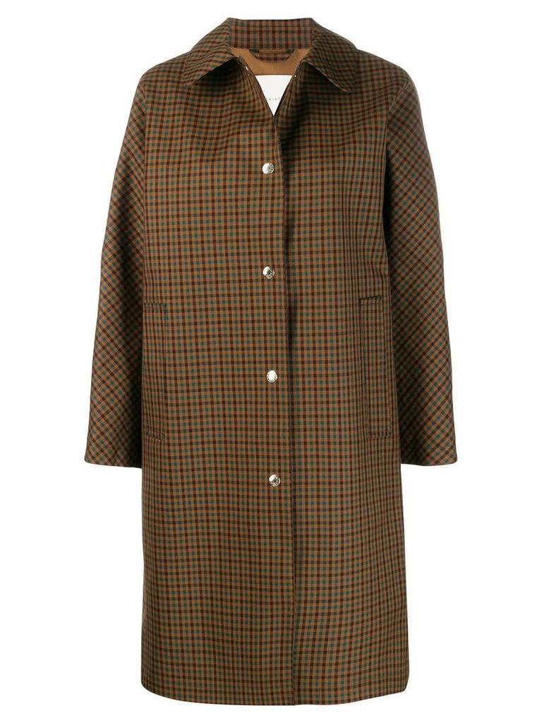 Mackintosh FAIRLIE Brown Check Bonded Wool & Mohair Coat LR-079