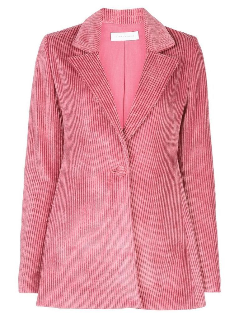 Marina Moscone single-breasted corduroy blazer - Pink