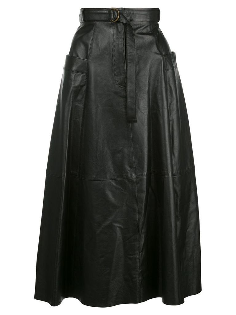 Nili Lotan A-line midi skirt - Black
