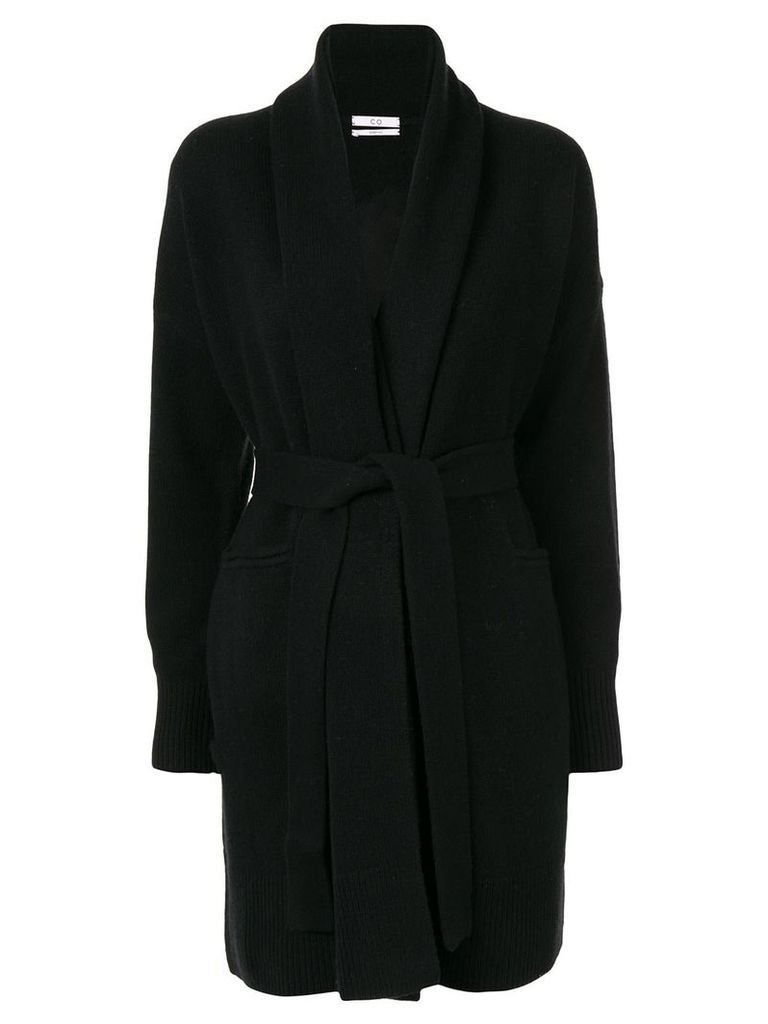 Co shawl collar cardi-coat - Black