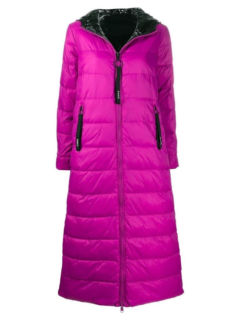 Pinko hooded padded coat - PURPLE