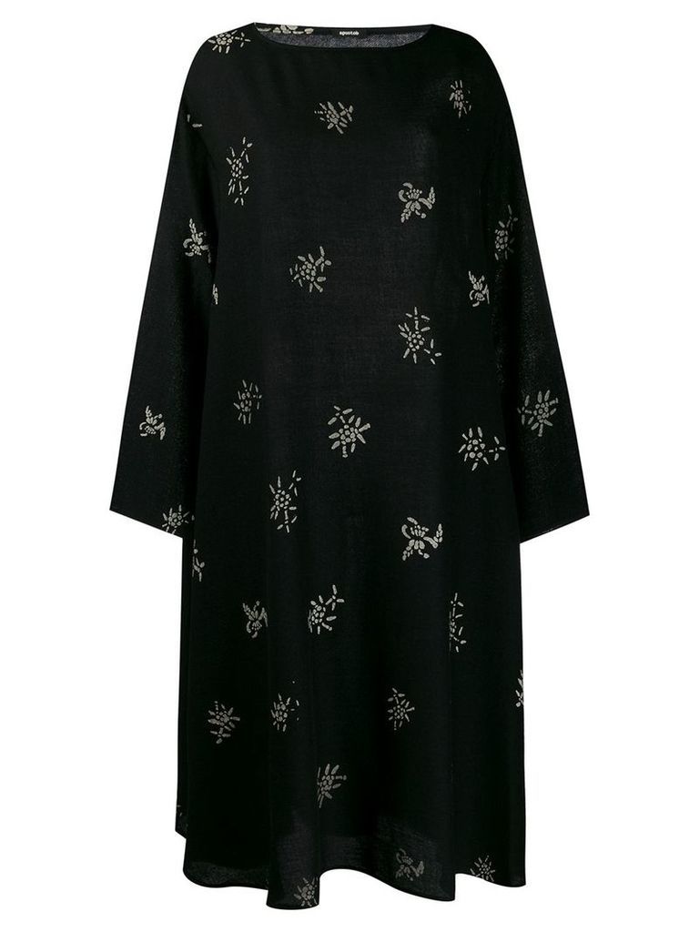 Apuntob patterned relaxed fit dress - Black