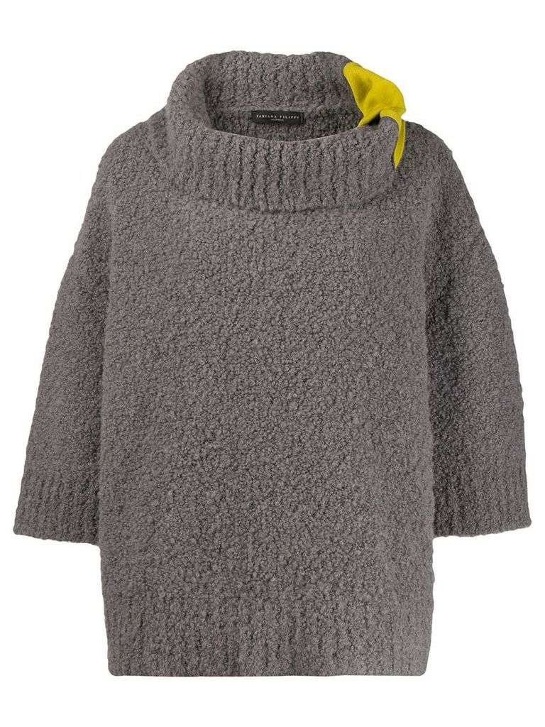 Fabiana Filippi contrast oversized sweater - Grey