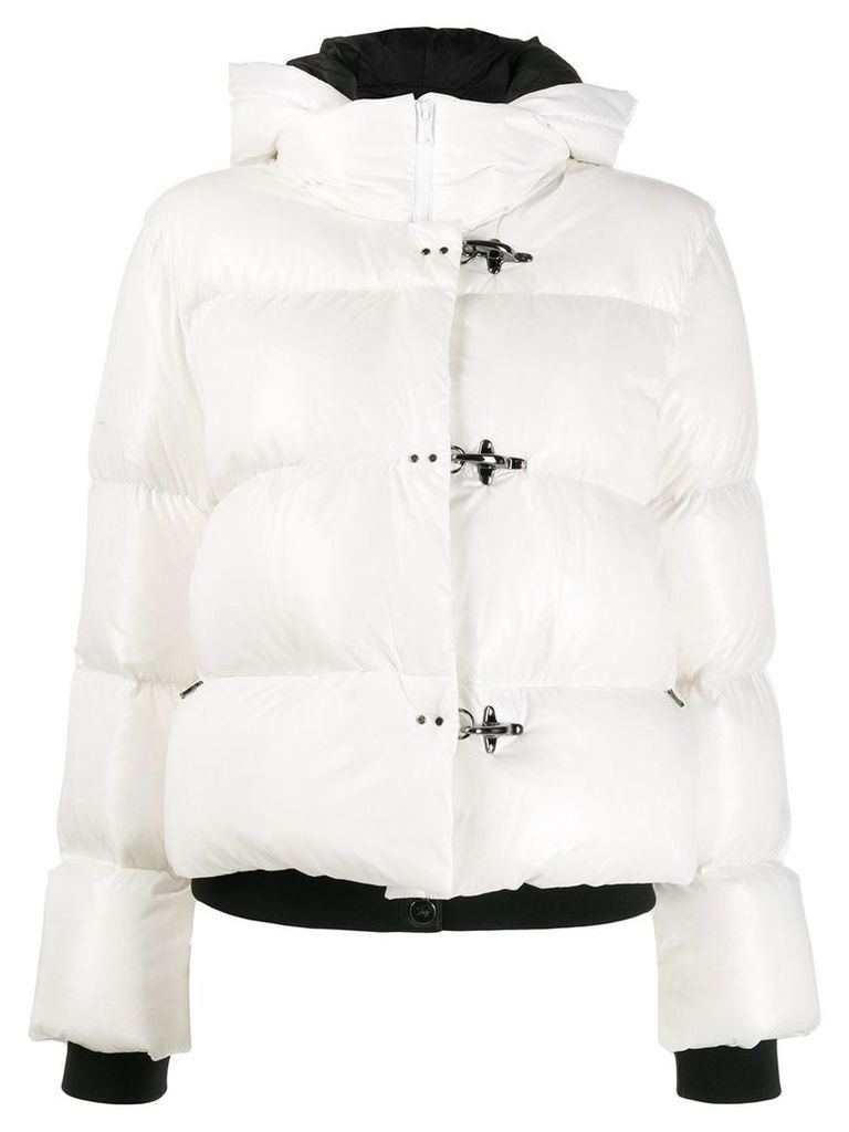 Fay 3 Hooks puffer jacket - White