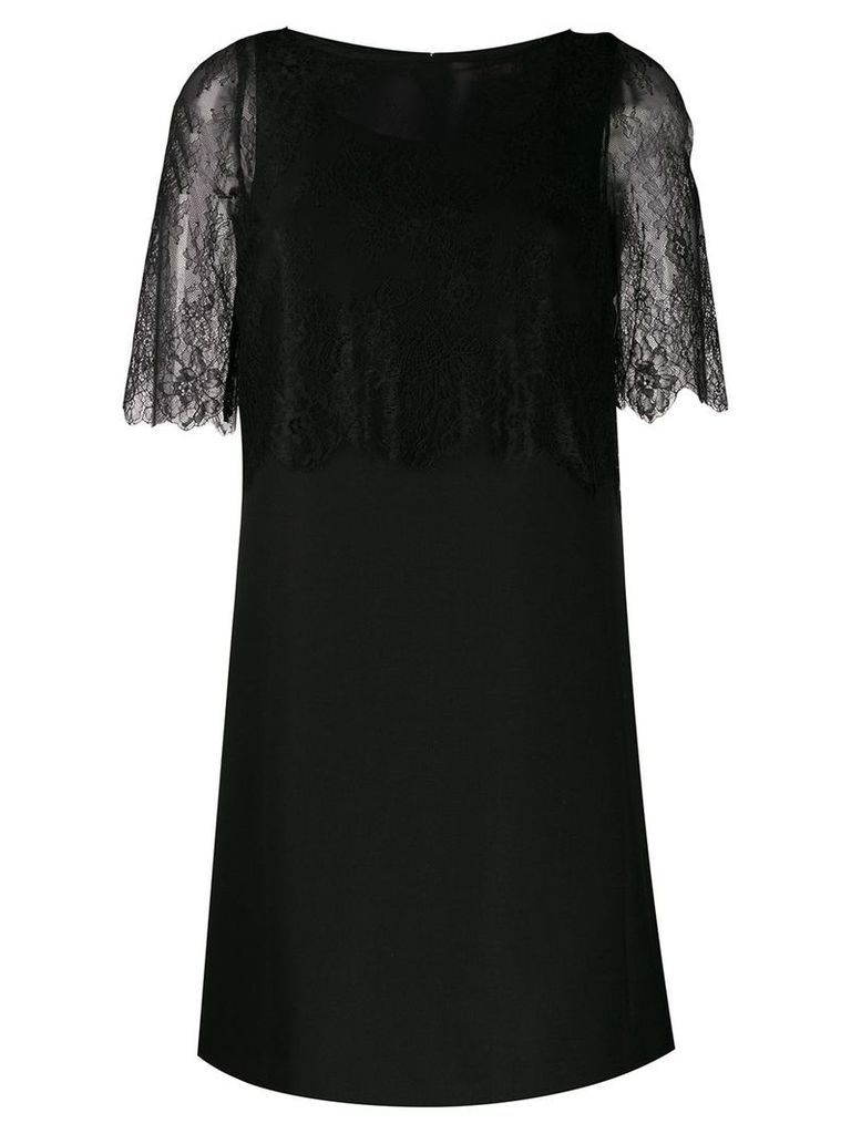 Twin-Set lace panel dress - Black