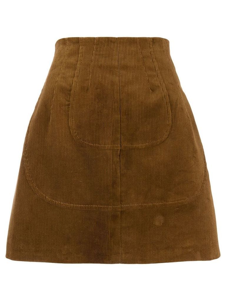 Nº21 A-line corduroy style skirt - Brown