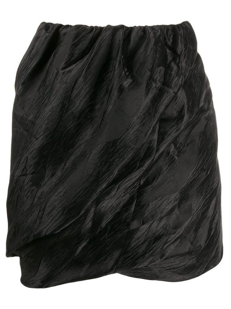 GANNI ruched mini skirt - Black