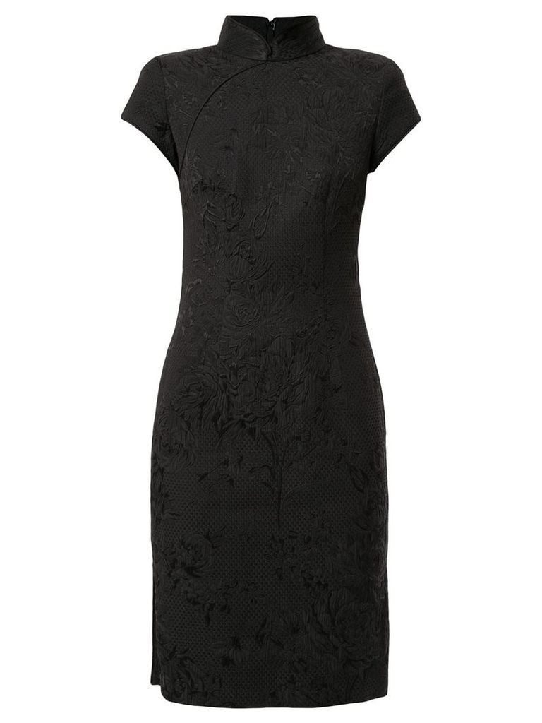 Shanghai Tang jacquard Qipao dress - Black
