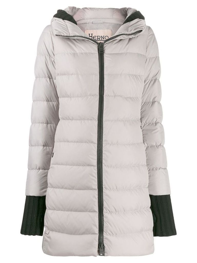 Herno zip-up padded coat - Grey