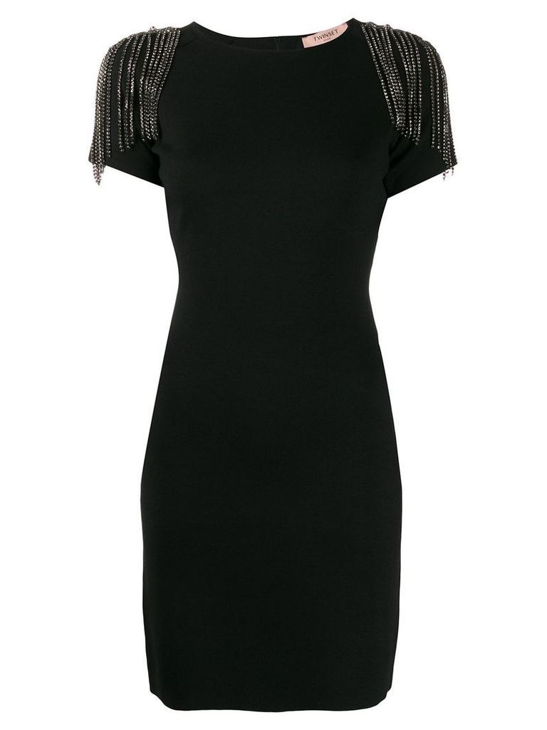 Twin-Set crystal embellished dress - Black