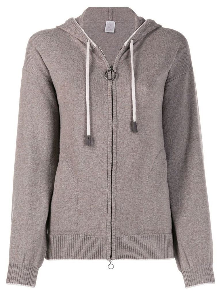 Eleventy knitted cashmere hoodie - Grey