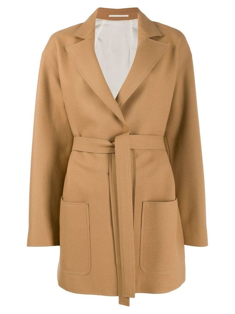 Golden Goose belted wool coat - NEUTRALS